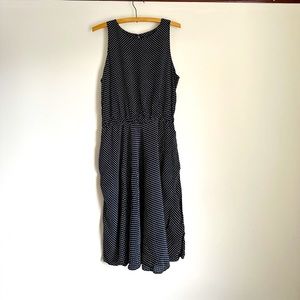 Vintage Black full skirt polka dot dress